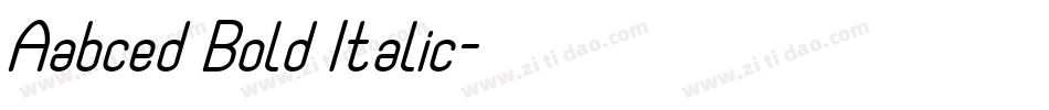 Aabced Bold Italic字体转换